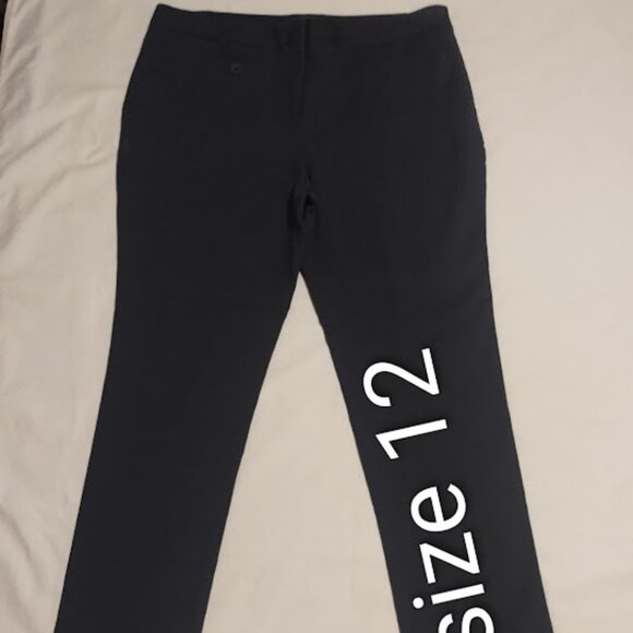 Van Heusen Studio women pants size 12 Stretch Gray Sturdy Slacks Pants 34x28 - Picture 1 of 9